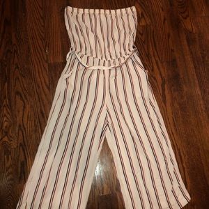White Jumpsuit w/ stripes